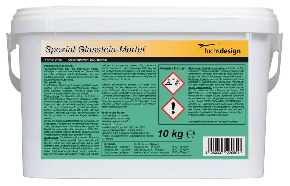 Special glasbyggesten mørtel, 10 kg