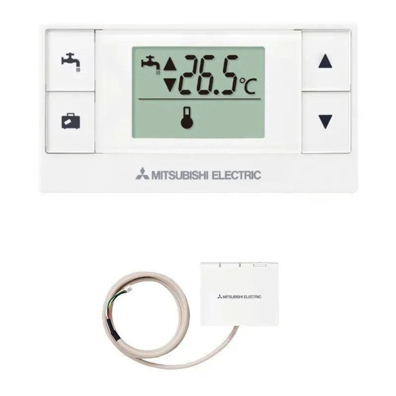 Termostat til omgivende varmepumpe, Mitsubishi Electric PAR-WT50R-E + PAR-WR51R-E, Wi-Fi