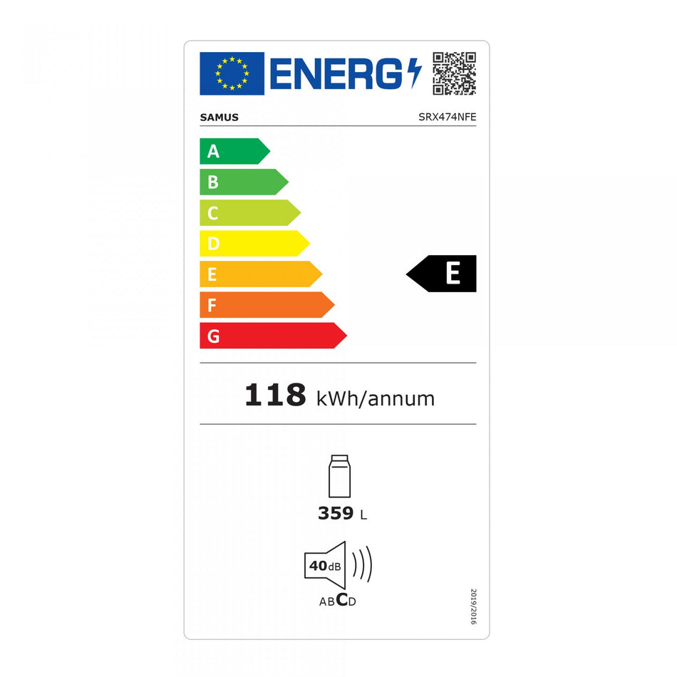 Kølefryseskab, 359 liter, Vendbar dør, Elektronisk display