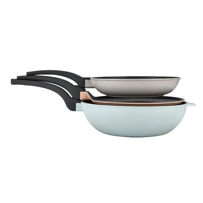 Zass Zg-Acs 03 pander i støbt aluminium, Non-stick, Pastel, Sæt med 3