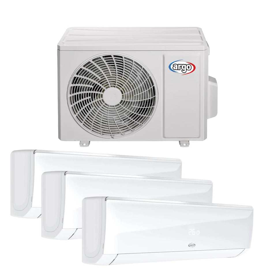 Multisplit klimaanlæg, Argo Ecolight, 1 x EU 21000 BTU, 3 x UI 9000 BTU, A++/A+, inverter, Wi-Fi, hvid