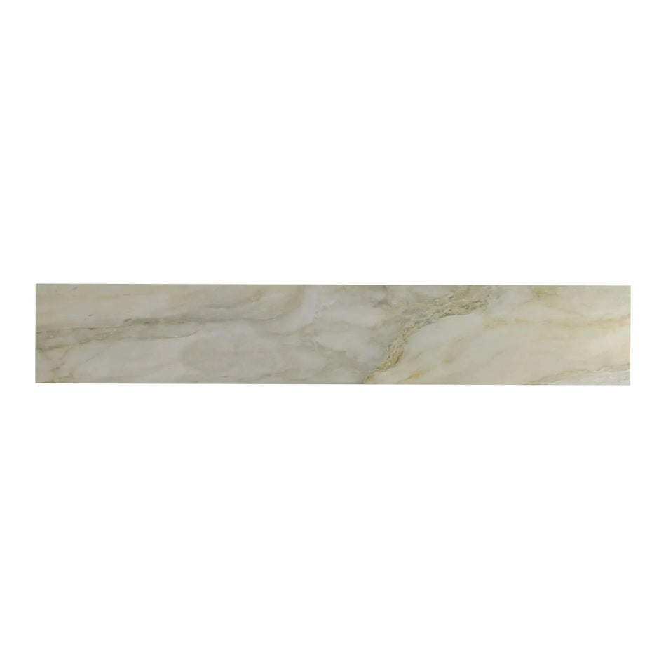 Plazzo modtrin i porcelæn, Beige, Marmorimitation, 19,5x120 cm