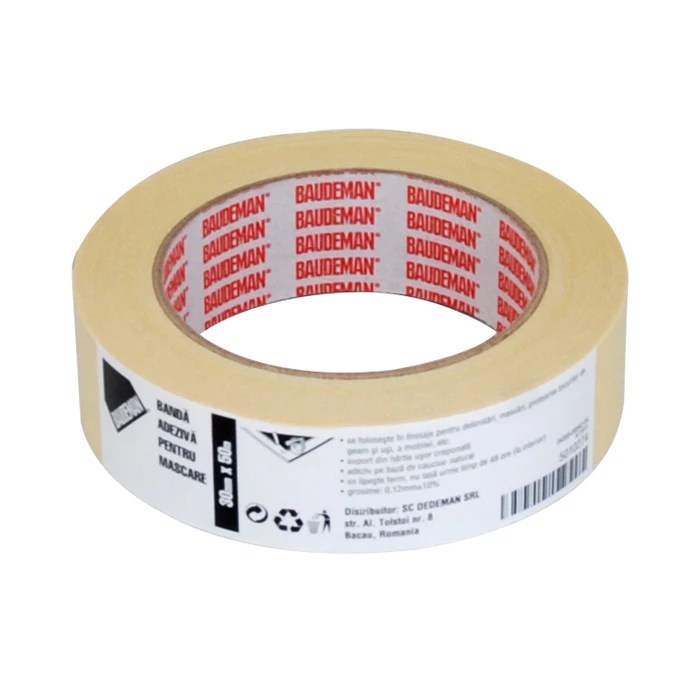 Malertape Baudeman 4359 - 42, Hvid, Indvendig, 30 mm