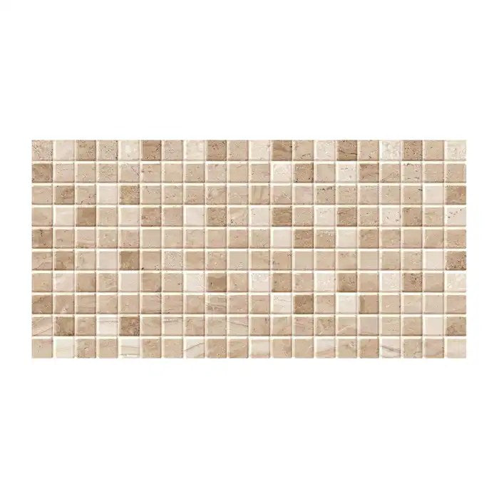 Badeværelse / køkken flise 2051-0182 Sibley, 25 x 50 cm, blank, beige, marmor look, 1,38 m2/pakke