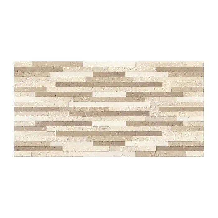 Badeværelse / køkken fliser 2051-0190 Reale, 25 x 50 cm, mat, beige, sten look, 1,38 m2/pakke