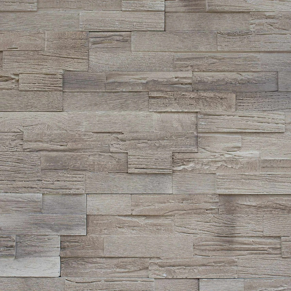 Dekorativ vægflise, Modulo Woodytech Dried Oak, Indendørs/udendørs, Grålig beige