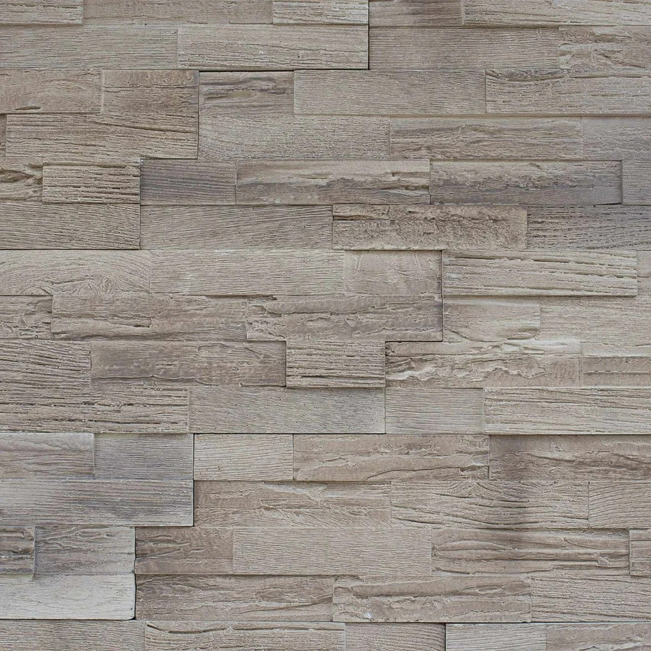 Dekorativ stenflise til væg, Modulo Woodytech Dried Oak, Indendørs/Udendørs, Grålig beige