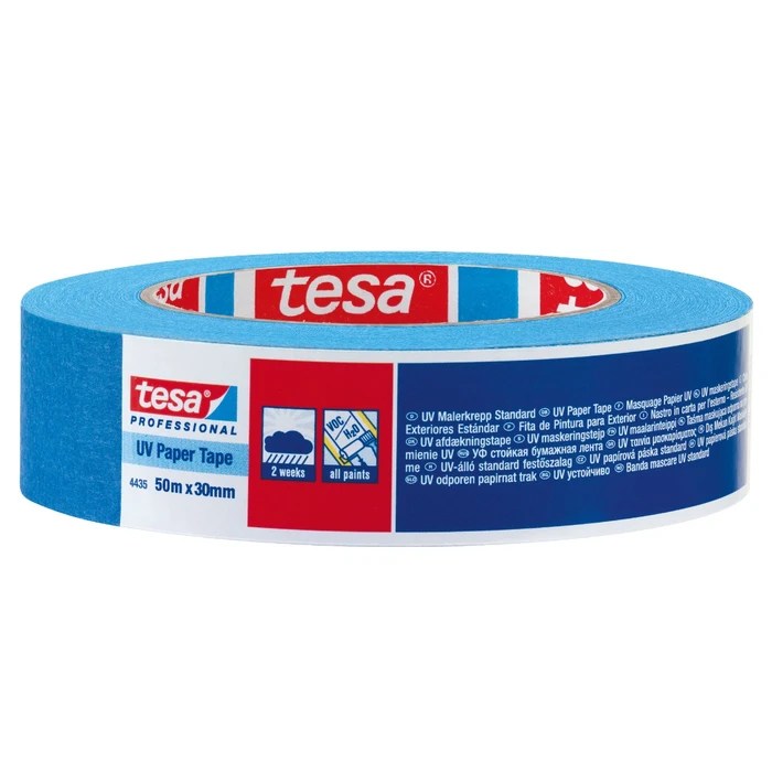 Malertape tesa 4435, Blå, Udvendig, UV-bestandig, 30 mm