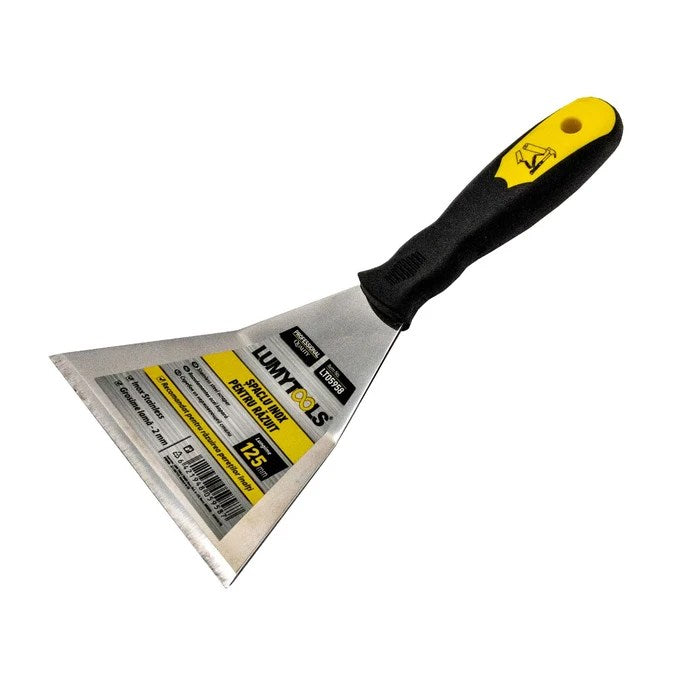 Lumytools rustfri stålspartler LT05958, 12,5 cm, Med PVC og gummi håndtag