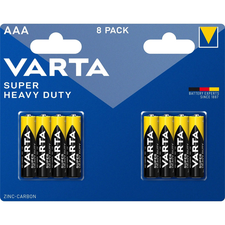 Batteri Varta Superlife 2003, AAA / LR3, zink - carbon, 8 stk.