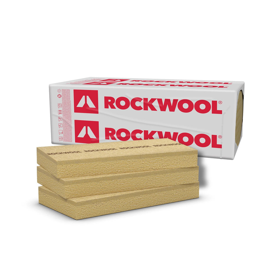 Isoleringsplader, Rockwool Frontrock Casa, 1200x600x150 mm basaltisk mineraluld til facader