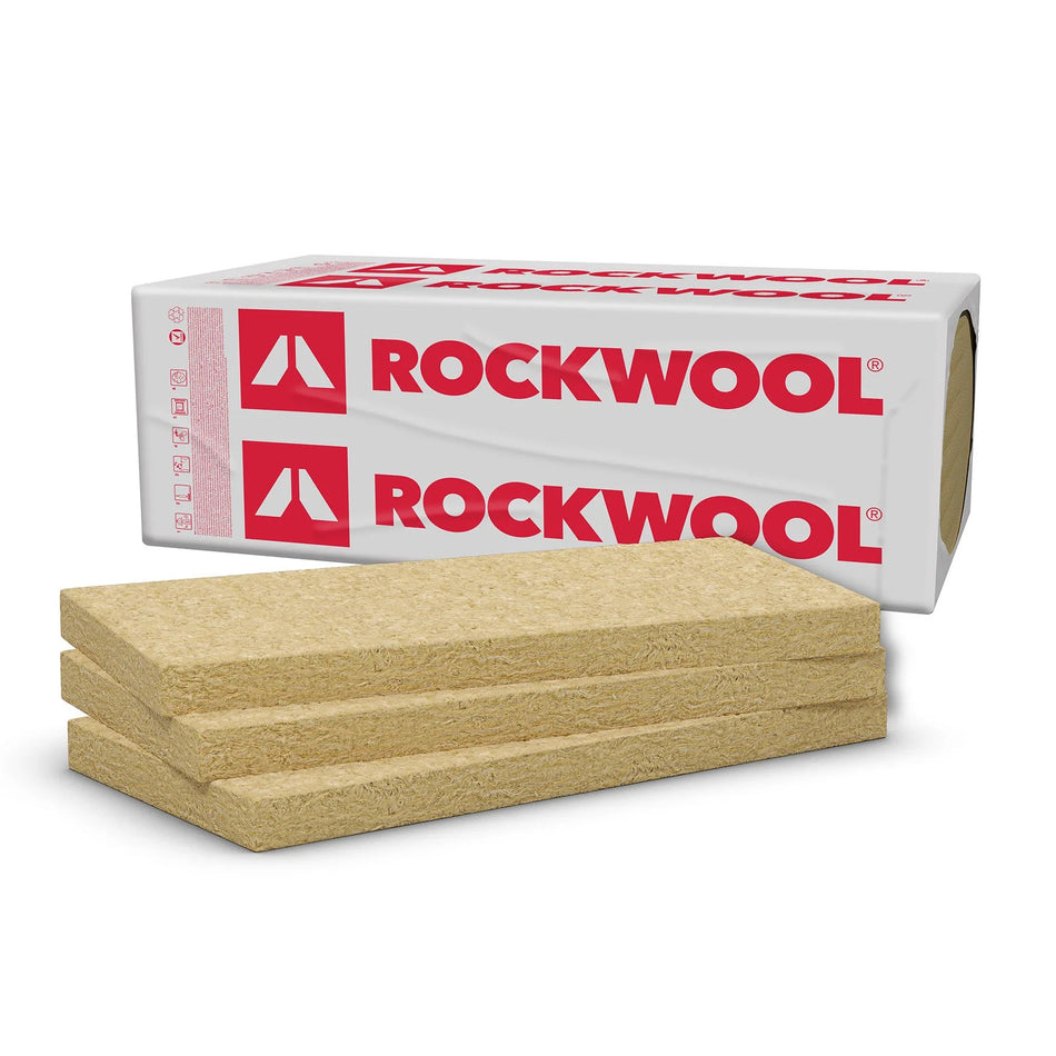 Isoleringsplader, Rockwool Multirock Casa, 1200x600x50 mm basaltisk mineraluld