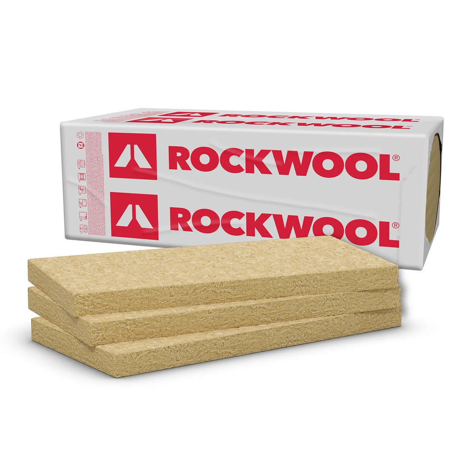 Isoleringsplader, Rockwool Multirock Casa, 1200x600x100 mm basaltisk mineraluld