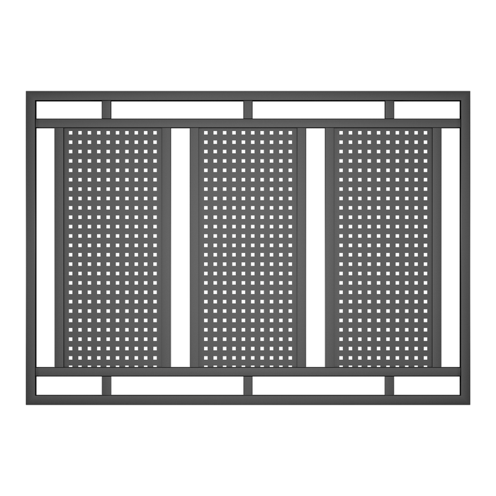 Metalhegnpanel, Kantnet, G21A, Stål, Sort (RAL 9005)