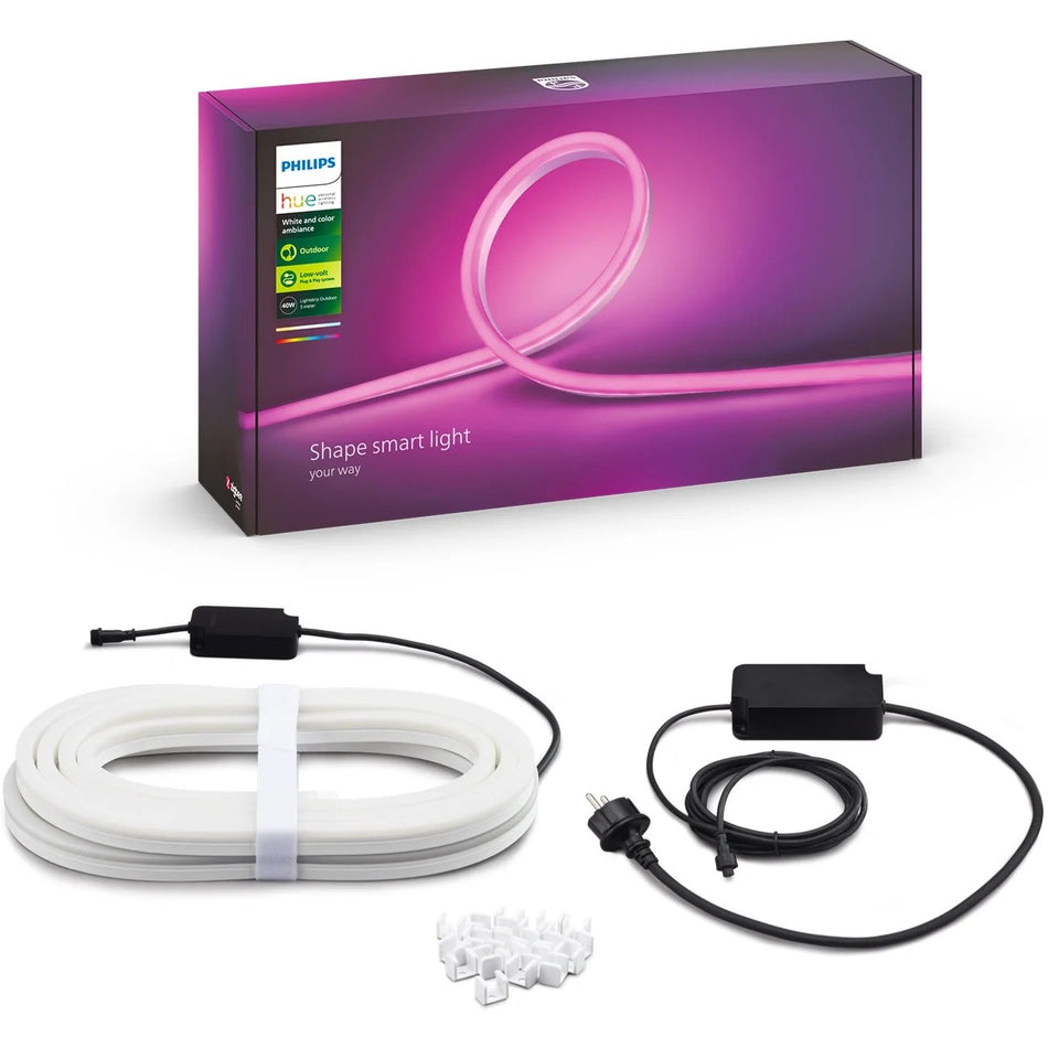 Udendørs Philips Hue RGBW LED-stribe, IP67, silikone, 5 m