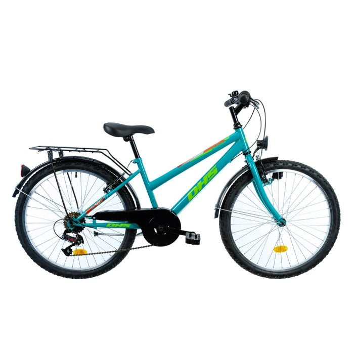 Børnecykel, over 10 år, City, DHS Terrana 2414, 24 tommer, 6 gear, V-Brake, Turkis