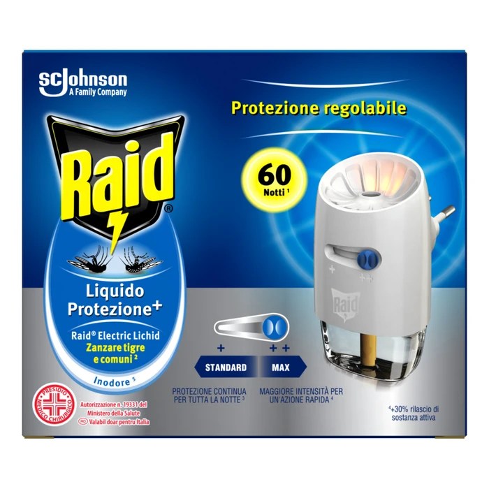 Elektrisk anti-myg enhed Raid Dual Air, 30 nætter, 36 ml