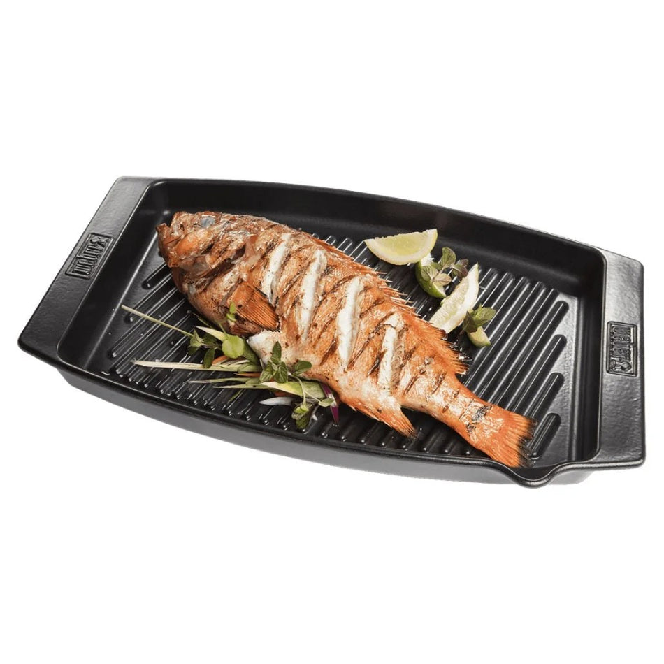 Grillbakke fra Weber, keramik, 47 x 28 x 4,4 cm