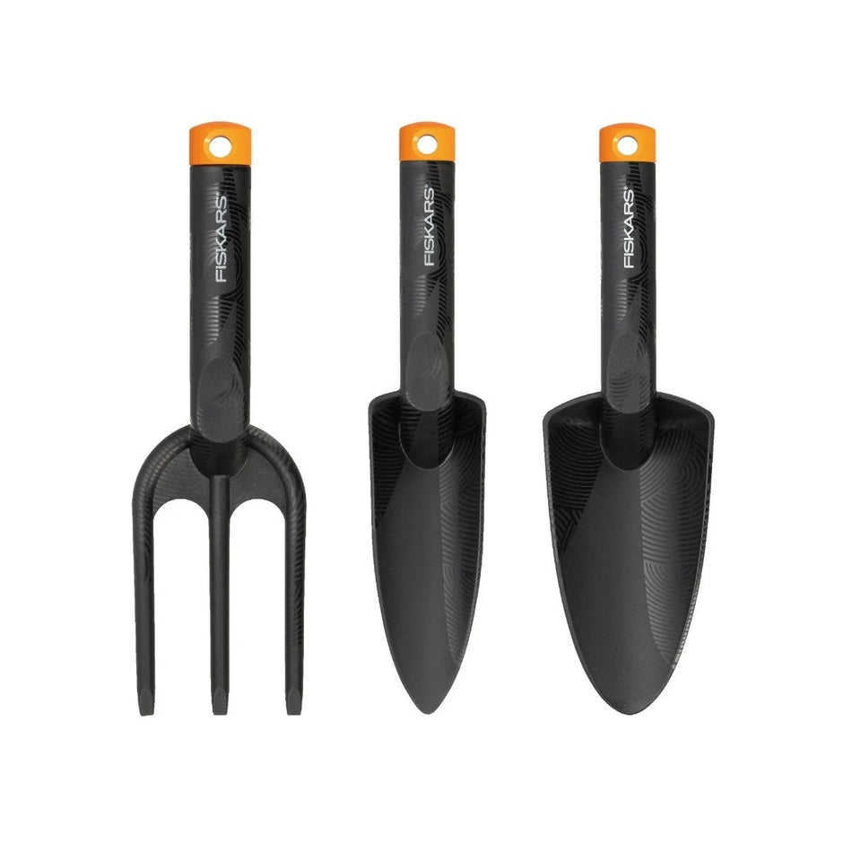 Mini-værktøjssæt Fiskars, Sort + orange, Sæt med 3