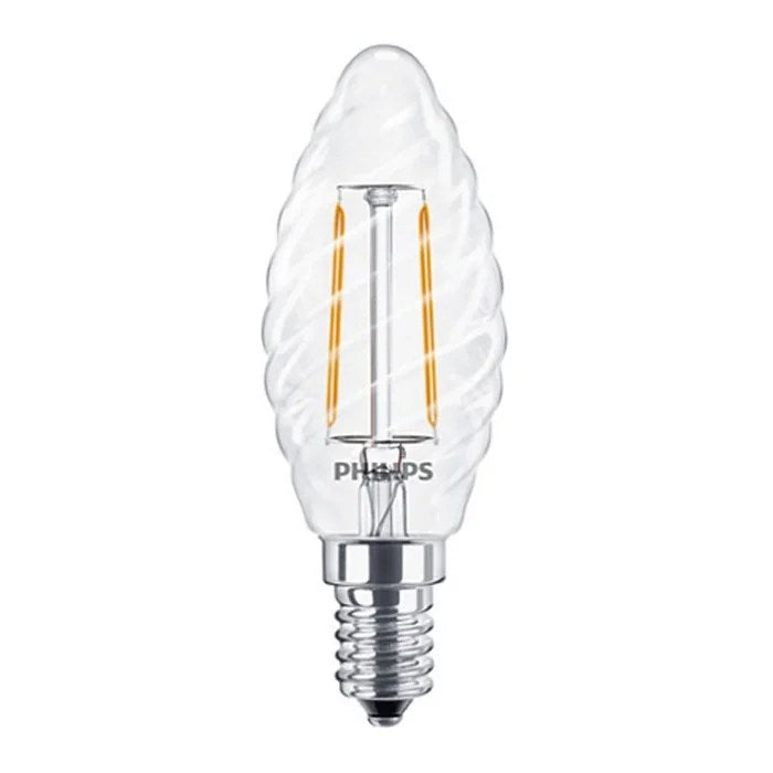 LED-filamentpæren Philips ST35, E14 2W, Varm belysning 2700K