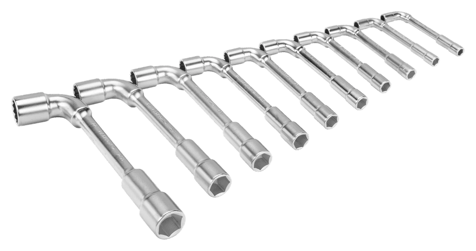 Metrisk dobbelt pibehovednøglesæt, forkrøppet, med 12 x Dynamic-Drive™ sekskantsprofil – 11 dele