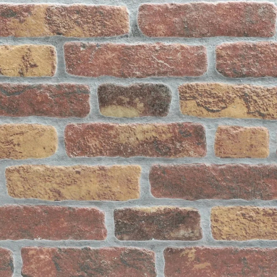 Dekorativt vægpanel til vægbeklædning, Baroque Brick 651-211, Indendørs, Murstensrød