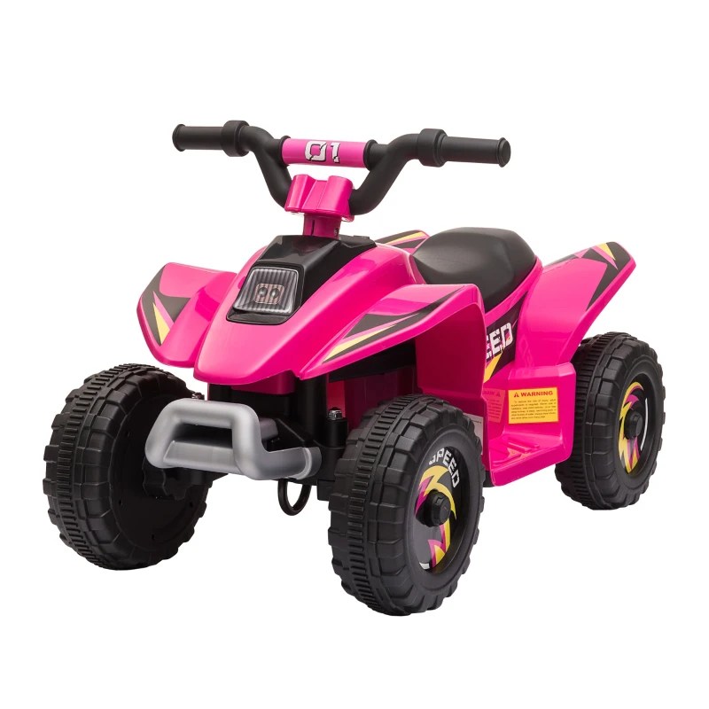 Homcom Elektrisk ATV til børn 6V Hastighed 2,8-4,6 km/t Alder 18-36 måneder, Pink