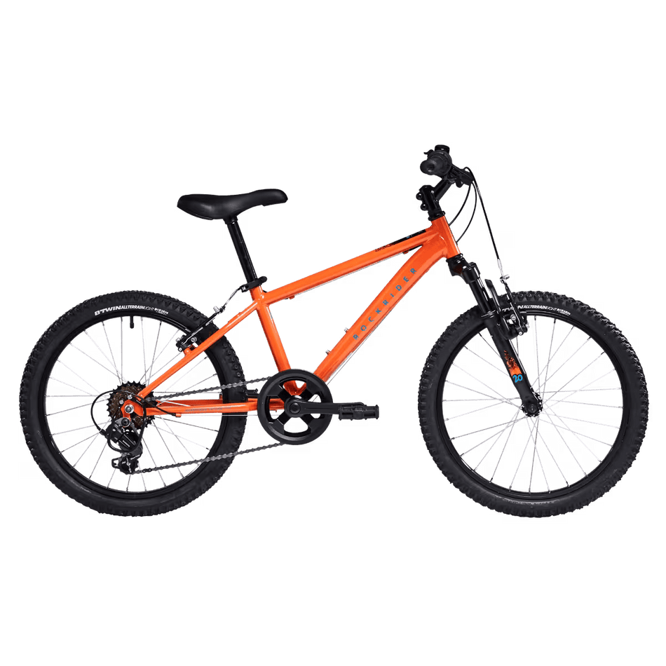 Mountainbike cykel fra Rockrider Explore 500 20″ til børn 6-9 år, 120-135 cm, Orange