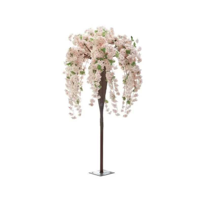 Kunstigt kirsebærtræ med lyserøde blomster, 190 cm