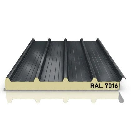 Termisk isolerende sandwichpanel til tag, RAL7016, ISOCOP Eco 60 mm, 3,37 m2