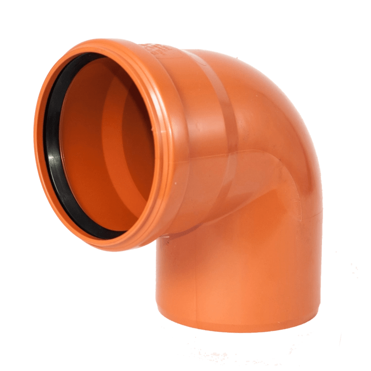 Kloakbøjning 315/90° PVC orange SN4 KGEM