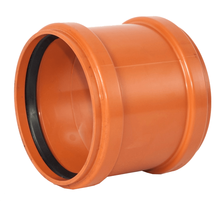 PVC skydemuffe med ring, D315 mm