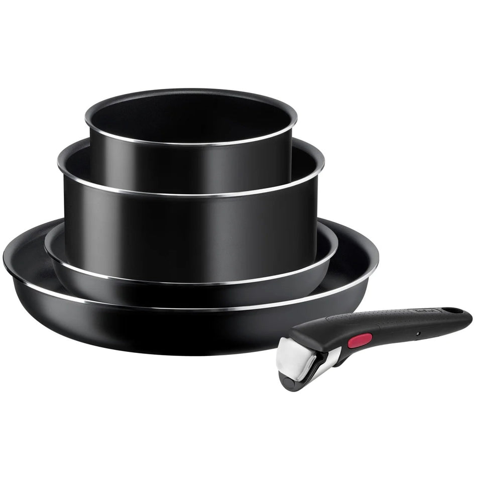 Tefal Ingenio Easy Cook & Clean L1539543, Aftageligt håndtag, Sort, Sæt med 5