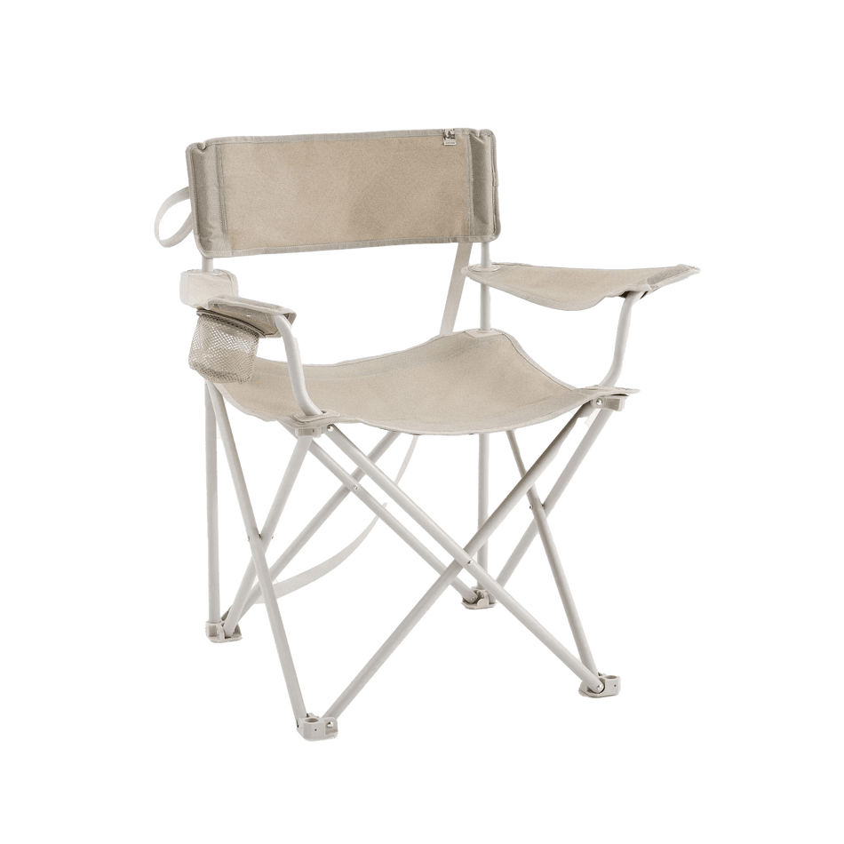 Foldbar campingstol, Beige, XL